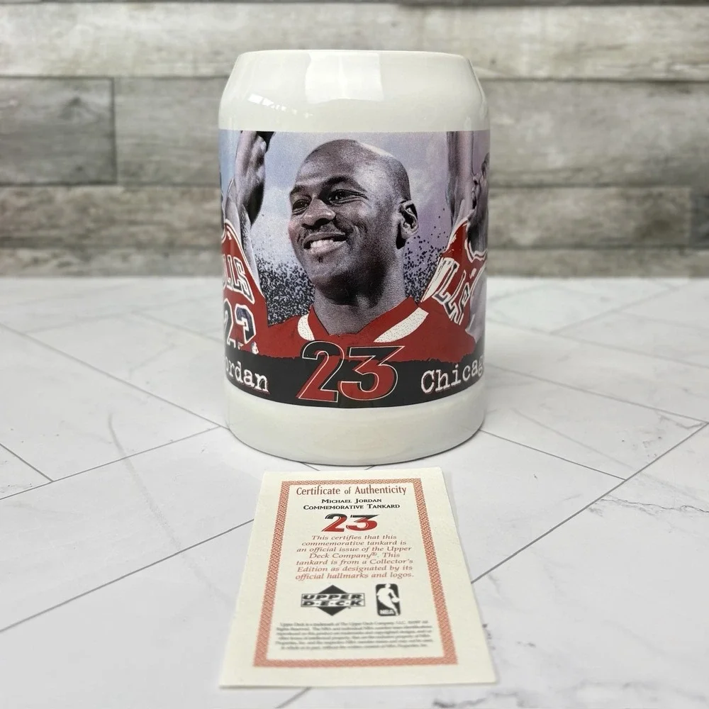 1997 Avon Upper Deck Michael Jordan Collectible Tankard Mug NBA